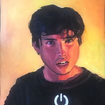 Mi primer autoretrato en oleo, muy diver (40x35cm). Artes plásticas, Pintura, e Pintura a óleo projeto de maciasm851 - 13.09.2022