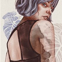 My project for course: Illustrated Portraits with Procreate. Ilustração tradicional, Ilustração vetorial, Ilustração digital, e Desenho de retrato projeto de Lucia Brontvajová - 13.09.2022