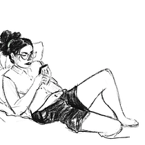 Meu projeto do curso: Técnicas de desenho tradicional com Procreaten. Un proyecto de Ilustración tradicional, Dibujo, Ilustración digital, Dibujo de Retrato y Dibujo digital de Bella Rech - 13.09.2022