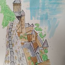 Mi proyecto del curso: Dibujo arquitectónico expresivo con marcadores de colores. Sketching, Drawing, Architectural Illustration, Sketchbook & Ink Illustration project by Lydia Rodríguez - 09.13.2022