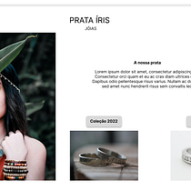 Meu projeto do curso: Web design com Figma: Interface loja Prata Íris . Projekt z dziedziny UX / UI, Web design, Projektowanie aplikacji mobiln, ch, Projektowanie c, frowe, Projektowanie produktu c, frowego, Br, ing i ident i fikacja wizualna użytkownika Mayara N Tardeli - 01.02.2022