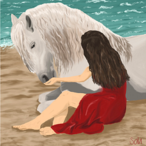 Mi proyecto del curso: Retratos pictóricos con técnicas digitales. Ilustração digital, Desenho de retrato, e Pintura digital projeto de Sandra Camacho Rivera - 07.07.2022