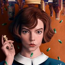 The Queen's Gambit. Traditional illustration, Fine Arts, Drawing, Digital Illustration, and Portrait Drawing project by rodrigodiatel - 09.14.2022
