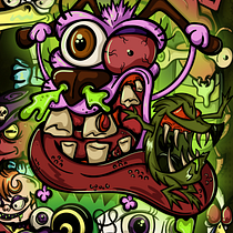 Mi proyecto del curso: Ilustración vectorial: más volumen y rock and roll "Coraje el perro cobarde 1999". Un progetto di Illustrazione tradizionale, Illustrazione vettoriale, Design di poster  e Illustrazione digitale di Juan Velez Arango - 14.09.2022