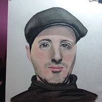 Facundo. Traditional illustration, Fine Arts, Pencil Drawing, Drawing, Portrait Drawing, Realistic Drawing, Artistic Drawing, and Colored Pencil Drawing project by Celeste Acuña de Aquino - 09.15.2022