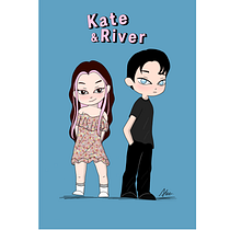 Conheça Kate e River. Traditional illustration, Character Design, Children's Illustration, and Narrative project by Alessa Meireles - 09.13.2022