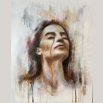 My project for course: Experimental Portraiture: Fusing Oil, Acrylic, and Spray Paint. Fine Arts, Painting, Acr, lic Painting, and Oil Painting project by Allison Board - 09.09.2022