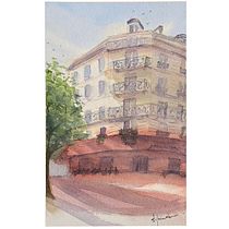 Meu projeto do curso: Desenho arquitetônico com aquarela e tinta. Sketching, Drawing, Watercolor Painting, Sketchbook, Ink Illustration, and Architectural Illustration project by Silvia Namba - 09.15.2022