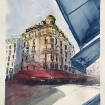 My project for course: Architectural Sketching with Watercolor and Ink. Sketching, Drawing, Watercolor Painting, Architectural Illustration, Sketchbook & Ink Illustration project by Paul Sheldon - 09.15.2022