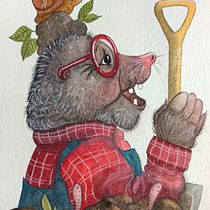 My project for course: Animal Characters in Watercolor for Children’s Books. Traditional illustration, Fine Arts, Painting, Drawing, Watercolor Painting, Children's Illustration, and Narrative project by Aspasija T. P. - 09.15.2022