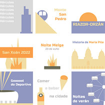 Mi proyecto del curso Diseño gráfico para principiantes: "A Coruña". Un progetto di Design, Br, ing, Br, identit, Graphic design, Tipografia, Design di loghi e Design tipografico di luciafouz - 15.09.2022