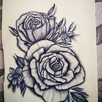 Mijn project van de cursus: Botanische tatoeages creëren met pointillisme. Un progetto di Illustrazione tradizionale, Design di tatuaggi e Illustrazione botanica di Nikita Destombes - 15.09.2022