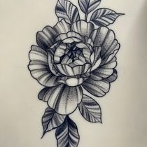 Mi proyecto del curso: Tatuaje botánico con puntillismo. Un progetto di Illustrazione tradizionale, Design di tatuaggi e Illustrazione botanica di Esther Rivera - 15.09.2022