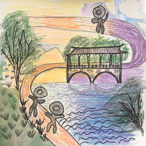 My project for course:  Imaginary Places: Draw, Paint, and Digitize on Photoshop. Sketching, Drawing, Digital Illustration, Architectural Illustration, and Narrative project by Patty Habegger - 09.05.2022