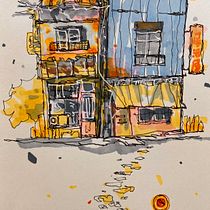 My project for course: Expressive Architectural Sketching with Colored Markers. Sketching, Drawing, Architectural Illustration, Sketchbook & Ink Illustration project by xiaoflycat - 09.15.2022