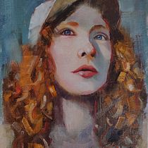 My project for course: Contemporary Oil Portraiture. Een project van Traditionele illustratie,  Beeldende kunst, Schilderij y  Olieverfschilderij van Aisha - 15.09.2022