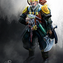 Axe - The Viking king Ein Projekt aus dem Bereich Traditionelle Illustration, Design von Figuren, Digitale Illustration, Concept Art, Digitale Zeichnung und Digitale Malerei von alex.serrano96 - 16.09.2022