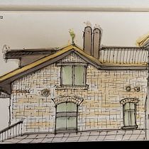 Mein Abschlussprojekt für den Kurs: Expressive Architekturskizzen mit Markern. Sketching, Drawing, Architectural Illustration, Sketchbook & Ink Illustration project by _tinodom_ - 09.17.2022