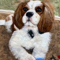 My project for course: Needle Felting: Paint Portraits with Wool. Artesanato, Tecido, Ilustração naturalista, Feltragem com agulha, e Design têxtil projeto de qbeehanson - 15.09.2022