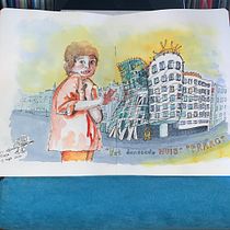 My project for course: Urban Sketching: Express Your World in a New Perspective. Un projet de Illustration traditionnelle, Esquisse , Dessin, Aquarelle, Illustration architecturale , et Carnet de croquis de Marja Verweij - 17.09.2022