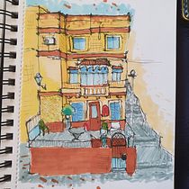 Mi proyecto del curso: Dibujo arquitectónico expresivo con marcadores de colores. Sketching, Drawing, Architectural Illustration, Sketchbook & Ink Illustration project by Felipe Sepúlveda - 09.18.2022