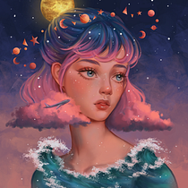 My project for course: Digital Fantasy Portraits with Photoshop. Traditional illustration, Drawing, Digital Illustration, Portrait Drawing, Digital Drawing, and Digital Painting project by quinlanvedmak19 - 09.17.2022