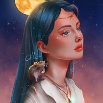 Mi proyecto del curso: Retratos digitales de fantasía con Photoshop. Traditional illustration, Drawing, Digital Illustration, Portrait Drawing, Digital Drawing, and Digital Painting project by Fátima Álvarez - 12.05.2022