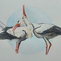 Mijn project van de cursus: Vogels illustreren met artistieke aquarel. Traditional illustration, Watercolor Painting, Realistic Drawing, and Naturalistic Illustration project by marieke_________ - 09.18.2022