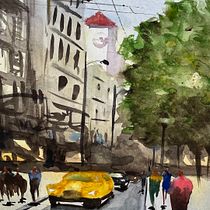 Mi proyecto del curso: Paisajes urbanos en acuarela. Un progetto di Belle arti, Pittura ad acquerello e Illustrazione architettonica di marisaporrassoriano - 18.09.2022