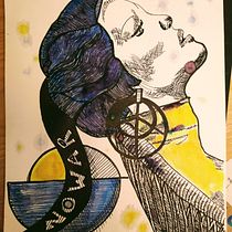 Il mio progetto del corso: Illustrazione con tecniche manuali di tratteggio e dripping. Character Design, Painting, Watercolor Painting, Portrait Drawing, Artistic Drawing, and Fine Arts project by Marzia Toni - 09.19.2022