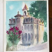 My project for course: Architectural Sketching with Watercolor and Ink. Sketching, Drawing, Watercolor Painting, Architectural Illustration, Sketchbook & Ink Illustration project by knusseycreative - 09.19.2022