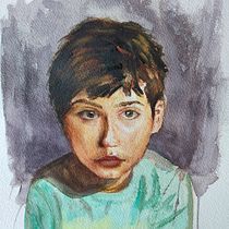 Mi proyecto del curso: Retratos en acuarela: captura la personalidad de tu modelo. Fine Arts, Painting, Watercolor Painting, and Portrait Drawing project by ycabezasj - 09.19.2022