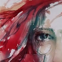 Alicia Correa: mi proyecto del curso: Retrato experimental con tinta, alcohol y té. Fine Arts, Painting, Drawing & Ink Illustration project by alletheia - 09.19.2022