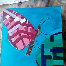 Mi proyecto del curso: Pintura acrílica estilizada: explora el color y la forma. Acr, lic Painting, and Painting project by Cynthia Denise - 09.19.2022
