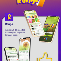 Rangô: App de Receitas de Geladeira. Projekt z dziedziny UX / UI, Projektowanie aplikacji mobiln, ch, Projektowanie c, frowe, Projektowanie aplikacji, Projektowanie produktu c i frowego użytkownika Gabriel Rondon - 19.09.2022