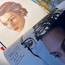 My project for course: Watercolor Portrait Sketchbook. Painting, Watercolor Painting, Portrait Drawing, and Sketchbook project by b_s - 09.20.2022