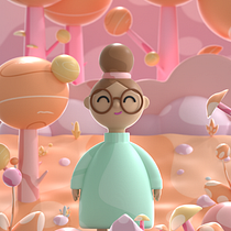 My project for course: Cinema 4D: Bring Playful 3D Illustrations to Life. Traditional illustration, 3D, Digital Illustration, and 3D Modeling project by Anita Parry - 09.17.2022