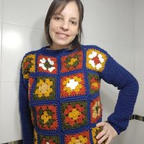 Mi proyecto del curso: Grannies de crochet: haz tu propio suéter. Fashion Design, Fiber Arts, DIY, Crochet, and Textile Design project by Cecilia Quiroga - 09.20.2022