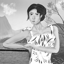 Mi proyecto del curso: Dibujo de personajes, La chica tropical. desde cero: retrata rostros y figuras. Projekt z dziedziny Trad, c, jna ilustracja, Projektowanie postaci,  R i sunek użytkownika Adelina Santos Rodríguez - 21.09.2022