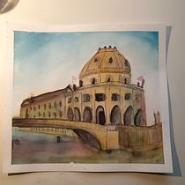 My project for course: Architectural Sketching with Watercolor and Ink. Sketching, Drawing, Watercolor Painting, Architectural Illustration, Sketchbook & Ink Illustration project by mel_b_berlin - 09.21.2022