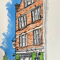 My project for course: Expressive Architectural Sketching with Colored Markers. Sketching, Drawing, Architectural Illustration, Sketchbook & Ink Illustration project by Mario Bejarano - 09.17.2022