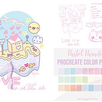 Love Is In The Air: A Floating Kawaii Island Paradise. Un projet de Conception de personnages, Illustration numérique , et Manga de ninalrichards - 21.09.2022