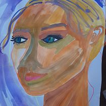 My project for course: Experimental Portraiture: Fusing Oil, Acrylic, and Spray Paint. Fine Arts, Painting, Acr, lic Painting, and Oil Painting project by Gökşen Parlatan - 09.22.2022