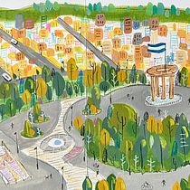 My project for course: Pictorial Sketchbook with Gouache. Un proyecto de Ilustración tradicional, Bocetado, Dibujo, Ilustración arquitectónica, Sketchbook y Pintura gouache de Daniel Gandour - 21.09.2022