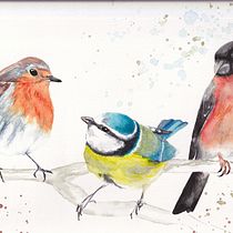 Mein Abschlussprojekt für den Kurs: Illustriere Vögel mit expressiven Aquarelltechniken. Traditional illustration, Watercolor Painting, Realistic Drawing, and Naturalistic Illustration project by _bine_ - 09.22.2022
