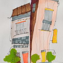 My project for course: Expressive Architectural Sketching with Colored Markers. Een project van  Schetsen,  Tekening,  Architecturale illustratie, Sketchbook y  Illustratie met inkt van yashg - 23.09.2022