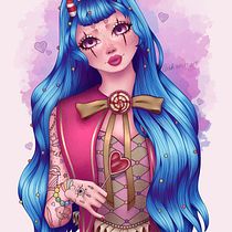 My project for course: Female Character Portraits in Procreate. Projekt z dziedziny Trad, c, jna ilustracja, Ilustracja c, frowa, R, sunek c i frow użytkownika Leah Marshall - 16.02.2022