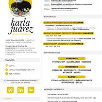 Mi proyecto del curso: Currículums para creativos: crea tu CV y carta de presentación  Ein Projekt aus dem Bereich Kommunikation, Design, Marketing, Traditionelle Illustration, UX / UI und Kino, Video und TV von Karla Juarez G - 22.09.2022