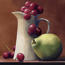 Meu projeto do curso: Introdução à pintura digital. Projekt z dziedziny  Sztuki piękne,  Malarstwo, Ilustracja c, frowa, R, sunek c, frow, Malarstwo c i frowe użytkownika emillayneevely - 23.09.2022