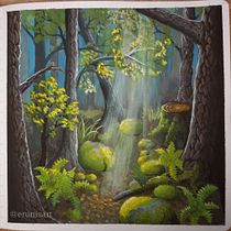 My project for course: Painting Atmospheric Landscapes with Gouache. Projekt z dziedziny Trad, c, jna ilustracja,  Malarstwo i Malowanie gwaszami użytkownika dena007.p - 09.05.2022